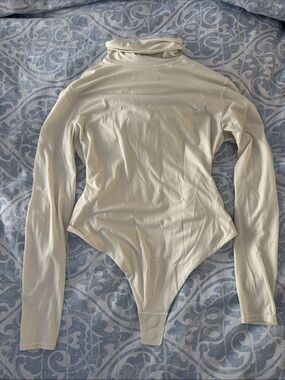 lululemon athletica Cream Long-Sleeve Turtleneck Bodysuit